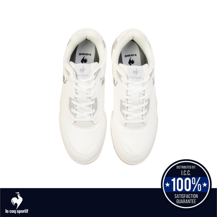 le coq sportif รองเท้าชาย-หญิง รุ่น LCS T 1100 สีขาว-เทา (รองเท้าผ้าใบ, แฟชั่น, แบบผูกเชือก, Unisex) ICCSHOPPING