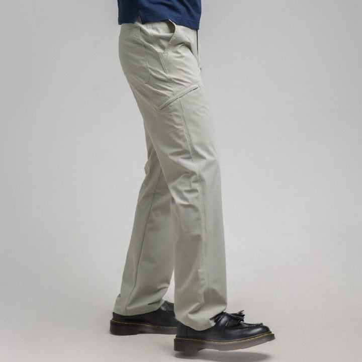 era-won Golf Fabric Cargo Pants มีกระเป๋าข้าง  ทรงกระบอกตรง สี Grey cargos ICCSHOPPING