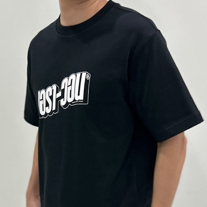 era-won เสื้อ T-Shirt Oversize Screen ภาษาไทย สี ดำสกรีนเอรา-วอนขาว era-won
