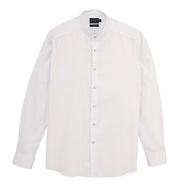 ARROW Mandarin Shirt เสื้อเชิ้ตคอจีน แขนยาว ทรง Smart สีขาว MACM806-WH 
