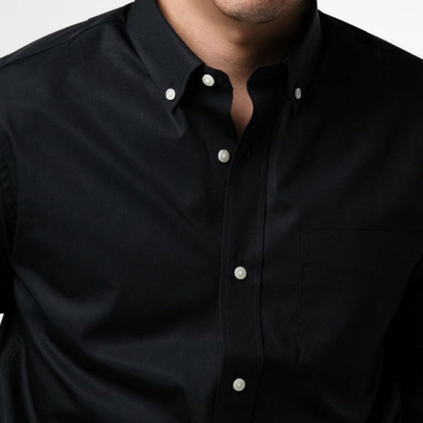 era-won เสื้อเชิ้ต ทรงปกติ Ultrafine Dresshirt แขนยาว สี Double Black (ป้ายใหม่) ICCSHOPPING