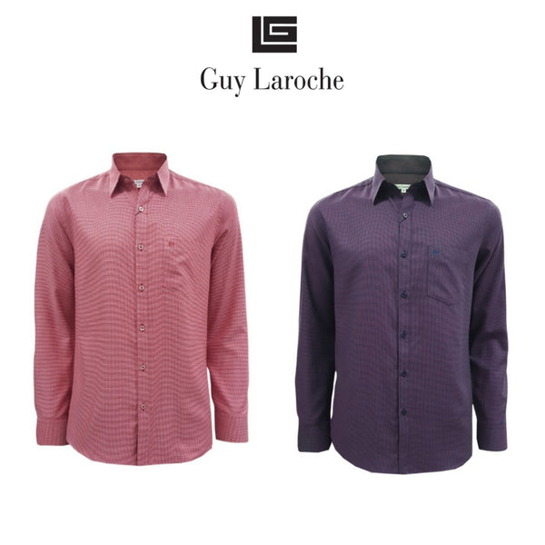 Guy Laroche เสื้อเชิ้ตทำงานแขนยาว ทรง SLIM FITมีให้เลือก 2 สี  รุ่น BAB9202S4 