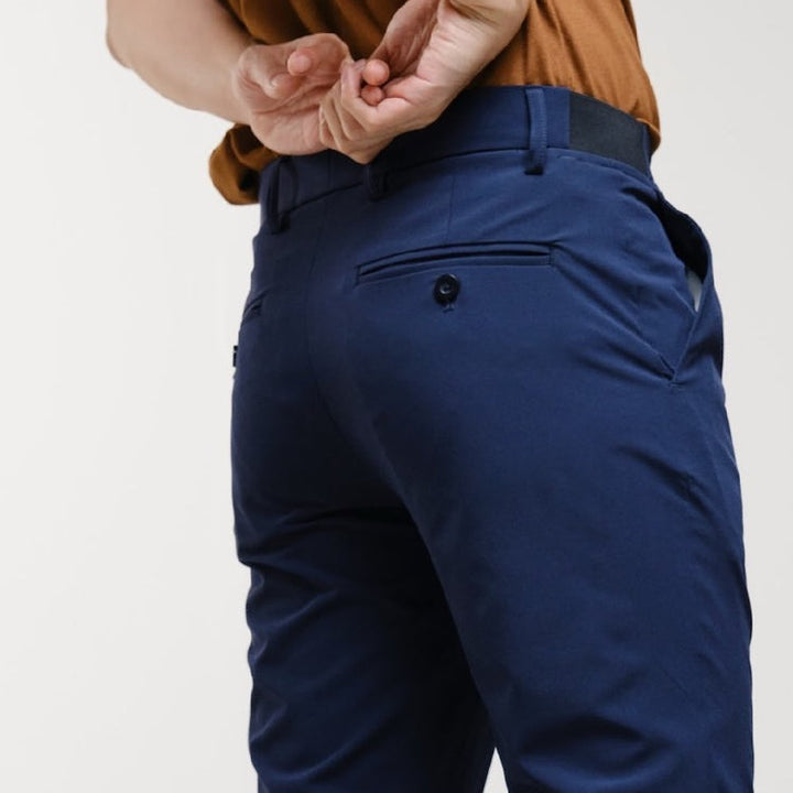 era-won กางเกงขายาว เอวยางยืด รุ่น GOLF FABRIC PANTS (0482VI31) สี NAVY ICCSHOPPING