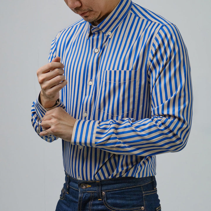 era-won เสื้อเชิ้ต ทรงปกติ รุ่น Dress Shirt Striped สี Smith and blue ICCSHOPPING