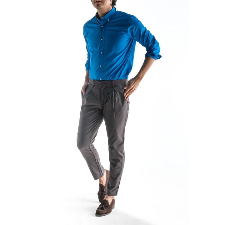 era-won กางเกง รุ่น GOLF FABRIC (065)  ทรงกระบอกเล็ก ขาเต่อ เอวยางยืด สี Grey ICCSHOPPING