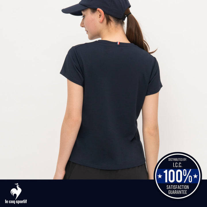 le coq sportif เสื้อเทนนิส กัน UV (UPF15) ผู้หญิง สีกรม (T-shirt, เสื้อยืด, เสื้อออกกำลังกาย,เทนนิส) ICCSHOPPING