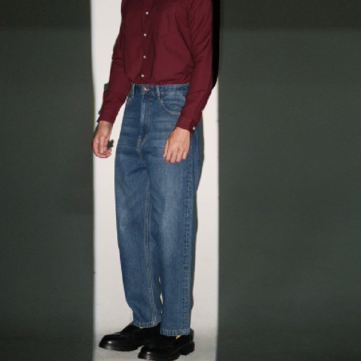 era-won กางเกงยีนส์ Baggy denim ERW collection สี ยีนส์ฟอกอ่อน - Street wash ICCSHOPPING
