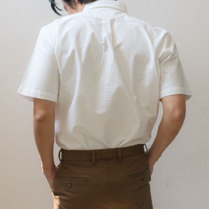 era-won เสื้อเชิ้ต รุ่น OXFORD SHORT-SLEEVED SHIRT สี White ICCSHOPPING