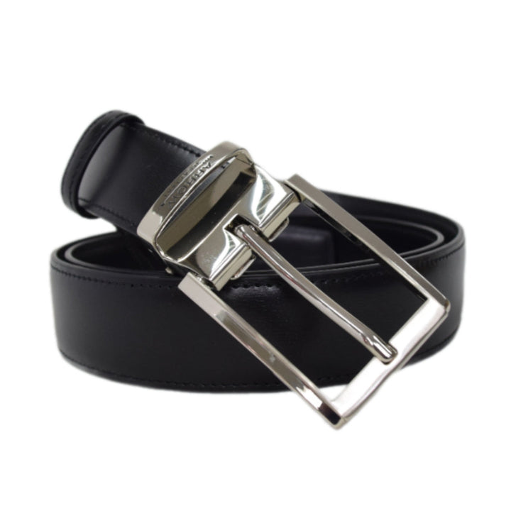 ARROW เข็มขัดผู้ชาย หัว Pin Belt (หนังวัวแท้จากอิตาลี)  สีดำ รุ่น MYCB129 ICCSHOPPING