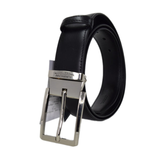 ARROW เข็มขัดผู้ชาย หัว Pin Belt (หนังวัวแท้จากอิตาลี)  สีดำ รุ่น MYCB129 ICCSHOPPING