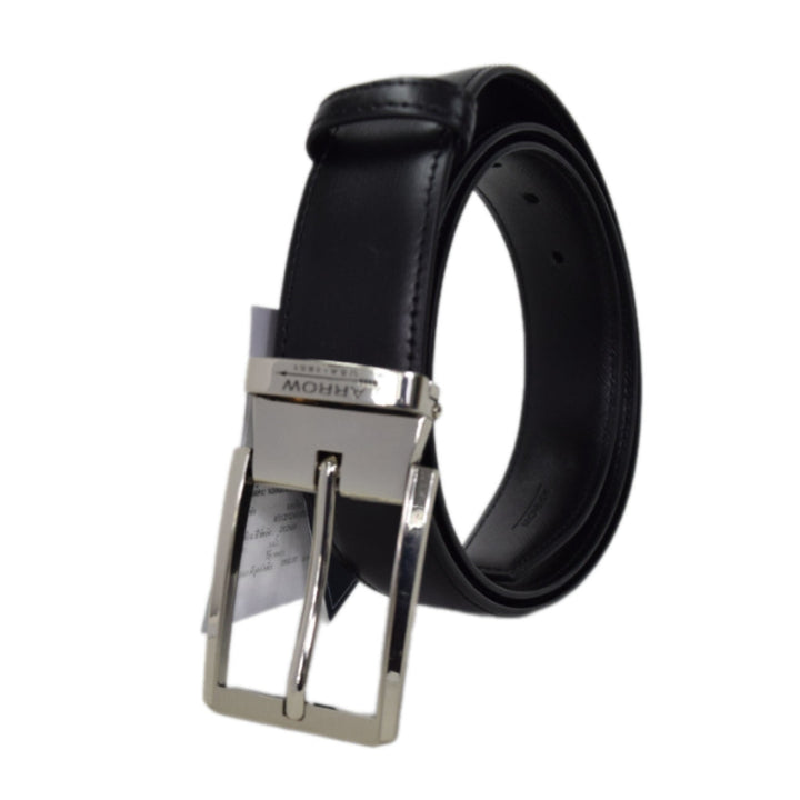 ARROW เข็มขัดผู้ชาย หัว Pin Belt (หนังวัวแท้จากอิตาลี)  สีดำ รุ่น MYCB129 ICCSHOPPING