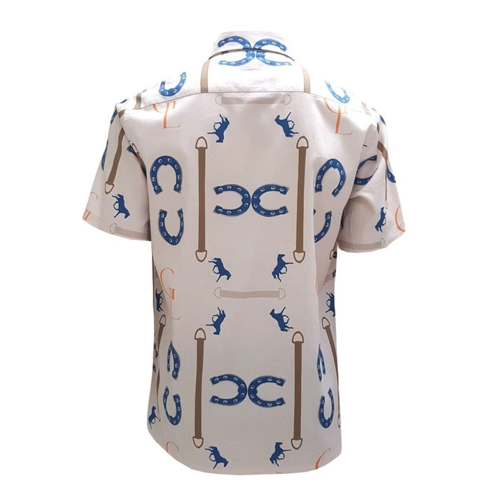Guy Laroche เสื้อเชิ๊ตแขนสั้น ผ้า Cotton สวมใส่สบาย ระบายอากาศได้ดี สีขาว 