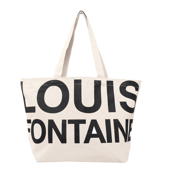 Louis Fontaine กระเป๋าผ้าแคนวาส - สีขาว 