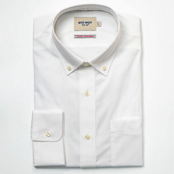 era-won เสื้อเชิ้ต ทรงปกติ Ultrafine Dresshirt แขนยาว สี Double White (ป้ายใหม่) ICCSHOPPING