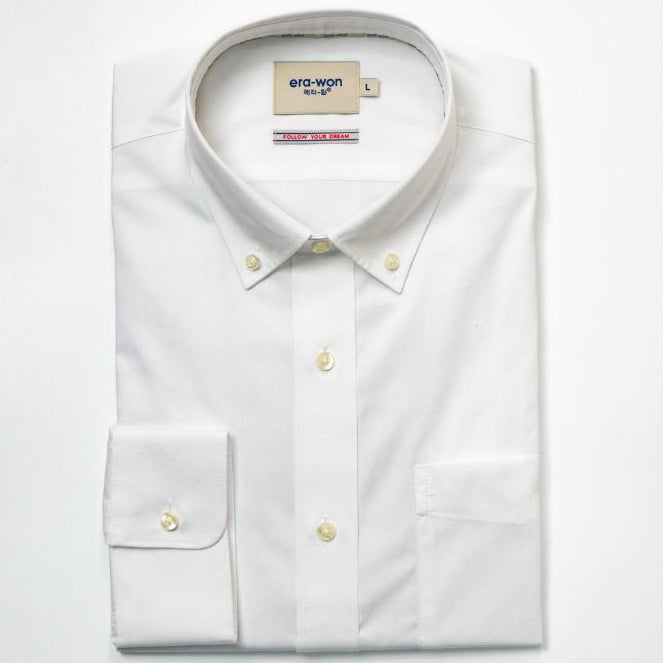 era-won เสื้อเชิ้ต ทรงปกติ Ultrafine Dresshirt แขนยาว สี Double White (ป้ายใหม่) ICCSHOPPING