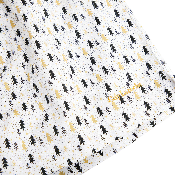 Guy Laroche กางเกงขาสั้น เหนือเข่า Cotton Sateen สัมผัสนุ่ม บางเบา สวมใส่สบาย สีขาว (JPX4203W4WH) 