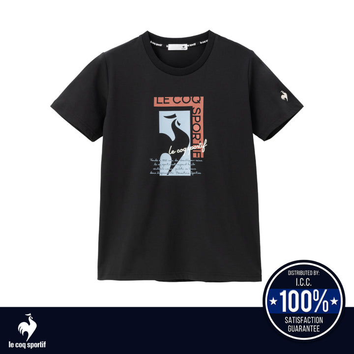 le coq sportif เสื้อเทรนนิ่ง [Cooling] กัน UV (UPF50+) ออกกำลังกาย ผู้หญิง สีดำ ICCSHOPPING