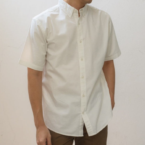 era-won เสื้อเชิ้ต รุ่น OXFORD SHORT-SLEEVED SHIRT สี White ICCSHOPPING