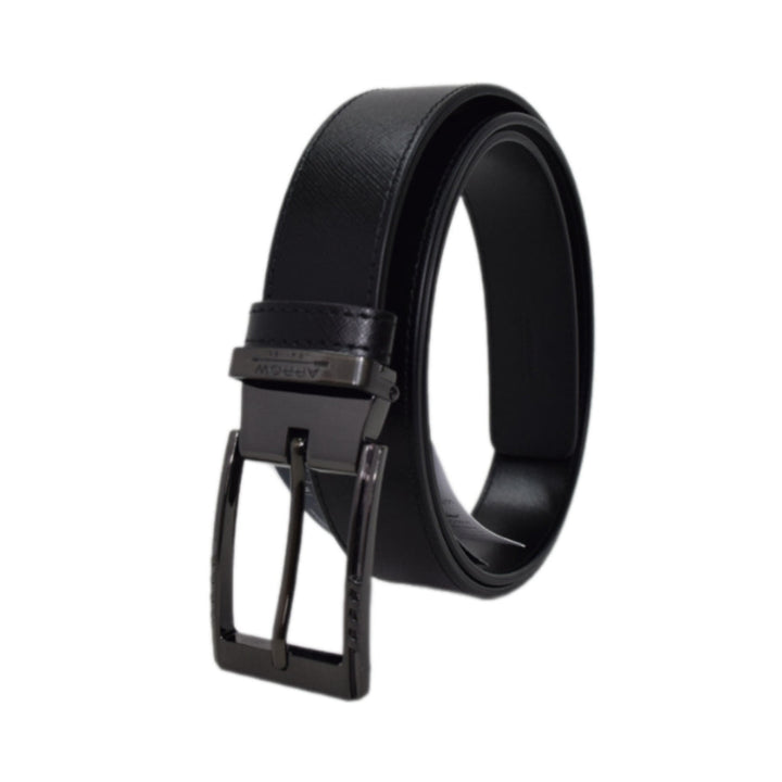 ARROW เข็มขัดผู้ชาย หัว Pin Belt (หนังวัวแท้จากอิตาลี) สีดำ รุ่น MYCB120 ICCSHOPPING