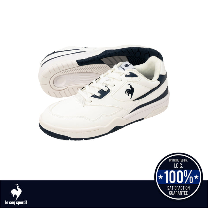 le coq sportif รองเท้าชาย-หญิง รุ่น LCS T 1100 สีขาว-กรม (รองเท้าผ้าใบ, แฟชั่น, แบบผูกเชือก, Unisex) Le Coq Sportif