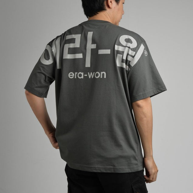 era-won เสื้อ T-Shirt Oversize Screen สี เทาสกรีนเทา era-won
