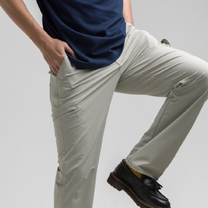 era-won Golf Fabric Cargo Pants มีกระเป๋าข้าง  ทรงกระบอกตรง สี Grey cargos ICCSHOPPING