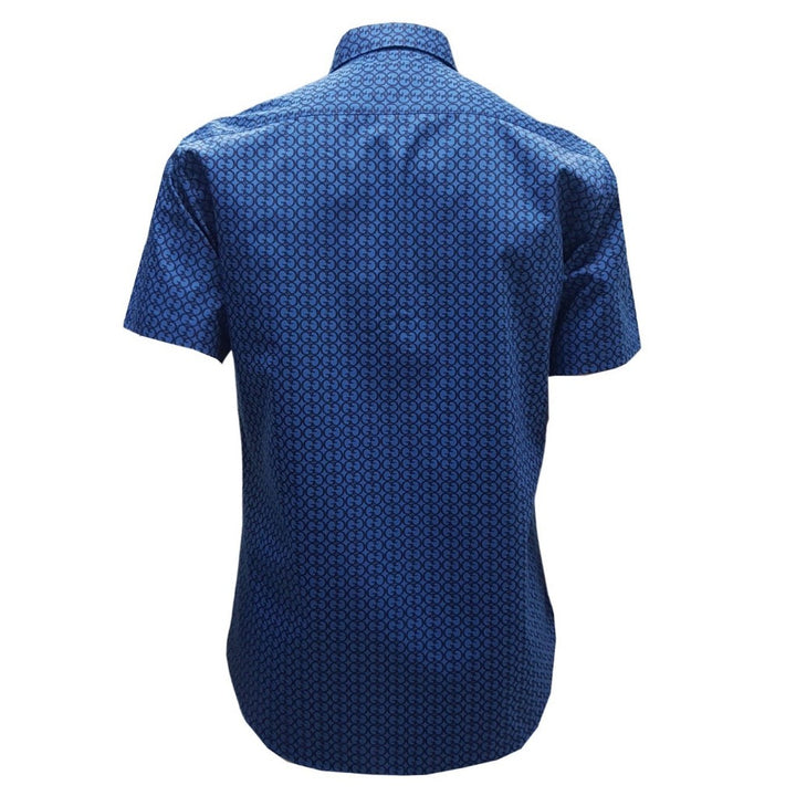 Guy Laroche เสื้อเชิ๊ตแขนสั้น BAC5300S4 ทรง SLIM FIT สีกรมท่า 