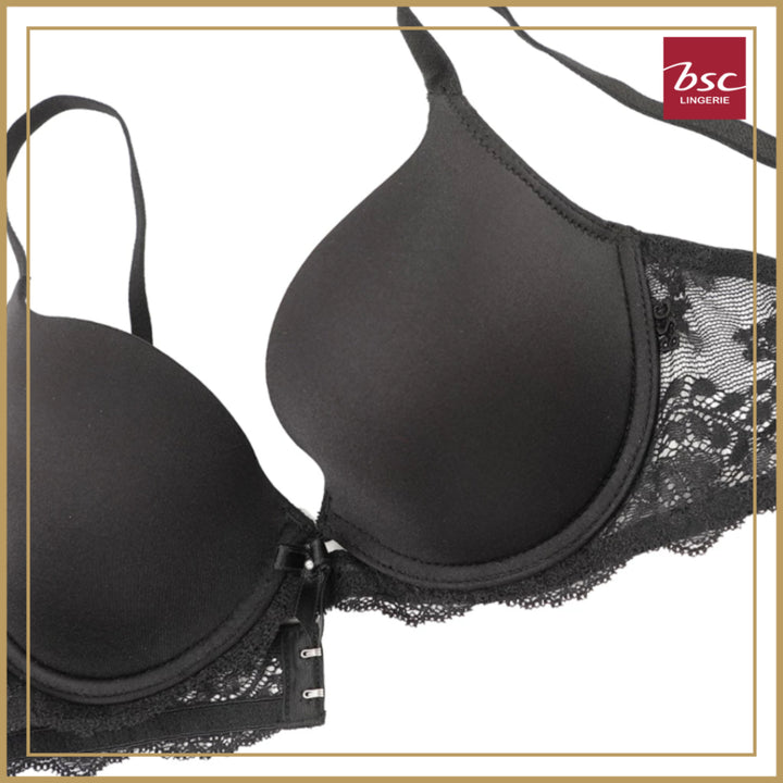 BSC Lingerie ชุดชั้นในลูกไม้เซ็กซี่ รูปแบบ MOLD BRA ฟองน้ำดันทรง มี PAD เสริม รุ่น BB6411_R25