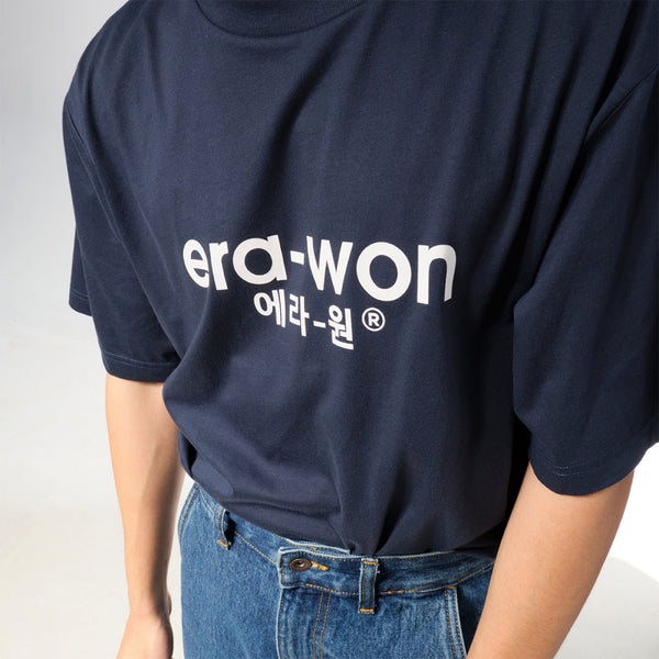 era-won เสื้อยืด SHORT T-SHIRT OVERSIZE KOREA สี Navy 