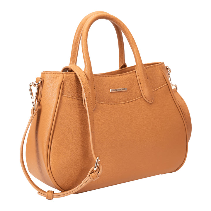 Louis Fontaine กระเป๋าถือ+สายสะพายยาว รุ่น FLARE - สีน้ำตาล 