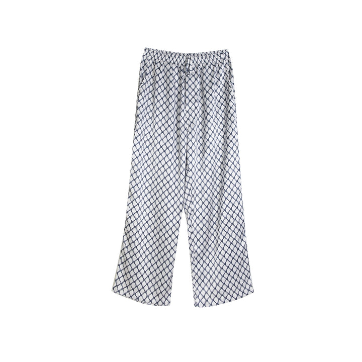 Guy Laroche ชุดนอนผ้าซาติน คอปก แขนสั้น ขายาว พิมพ์ลาย รุ่น JPP7521W4 
