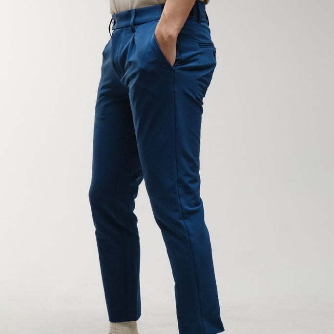 era-won กางเกงขายาว เอวยางยืด รุ่น GOLF FABRIC PANTS (0482VI31) สี SEA BLUE 