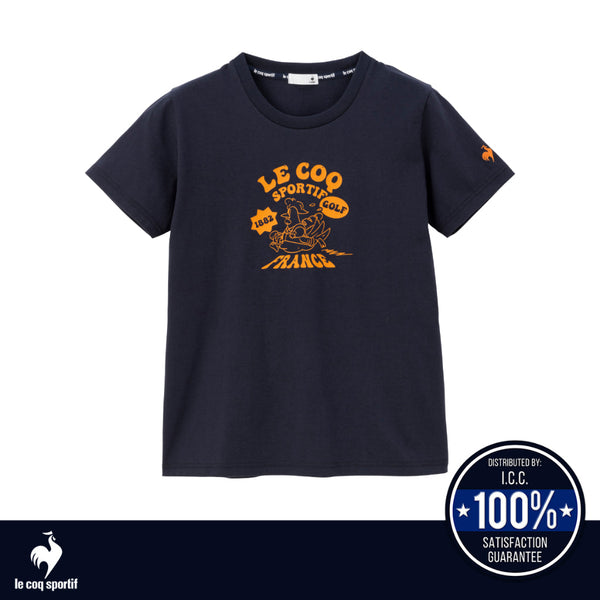 le coq sportif เสื้อยืด ลายกอล์ฟ ผู้หญิง สีกรม (เสื้อ, football, ฟุตบอล, คอตตอน, lecoq, เลอค็อก) ICCSHOPPING