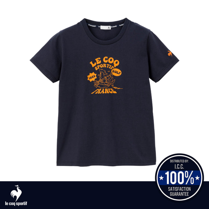 le coq sportif เสื้อยืด ลายกอล์ฟ ผู้หญิง สีกรม (เสื้อ, football, ฟุตบอล, คอตตอน, lecoq, เลอค็อก) ICCSHOPPING