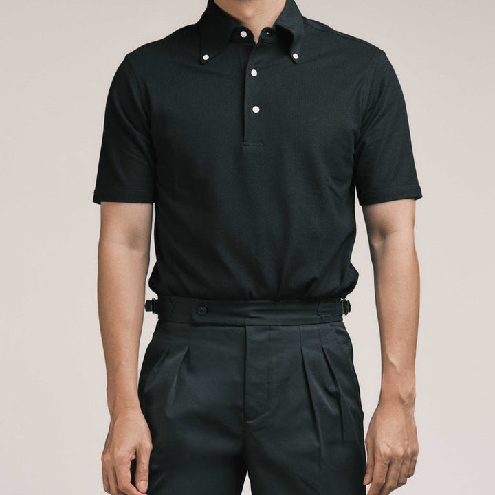 era-won POLO SLIM-FIT Collection "Brother" สี Black era-won