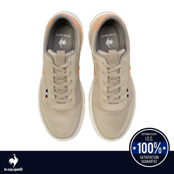 le coq sportif รองเท้าผู้หญิง รุ่น  LA SEGUR IV สีเบจ (รองเท้าผ้าใบ,แฟชั่น,แบบผูกเชือก,ผ้าใบผู้หญิง) ICCSHOPPING
