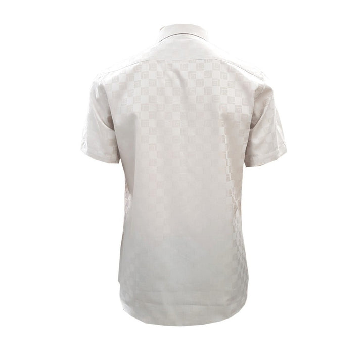 Guy Laroche เสื้อเชิ๊ตแขนสั้น ผ้าพิมพ์ลาย 100% Cotton สวมใส่สบาย 