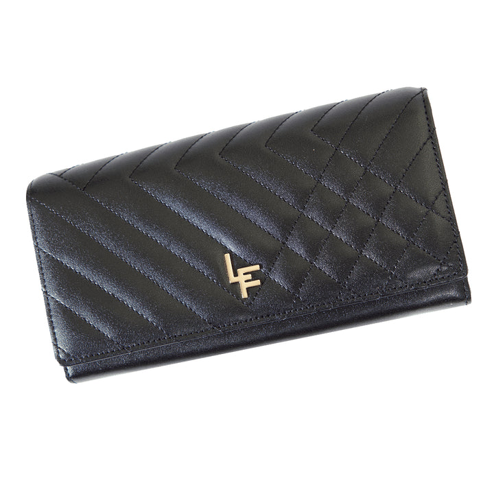 Louis Fontaine กระเป๋าสตางค์แบบยาว 2 พับ รุ่น DELLA - สีดำ 