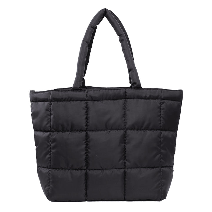 Louis Fontaine กระเป๋าทรง Tote ผ้าบุ - สีดำ ( มี 2 ขนาด : ใบใหญ่ / ใบเล็ก ) 