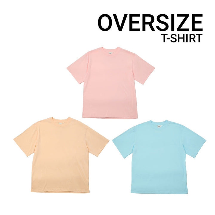 era-won เสื้อยืด โอเวอร์ไซส์ Oversize T-Shirt แพครวม 3 ตัว 3 สี ( เบจ ฟ้า ชมพู) ICCSHOPPING