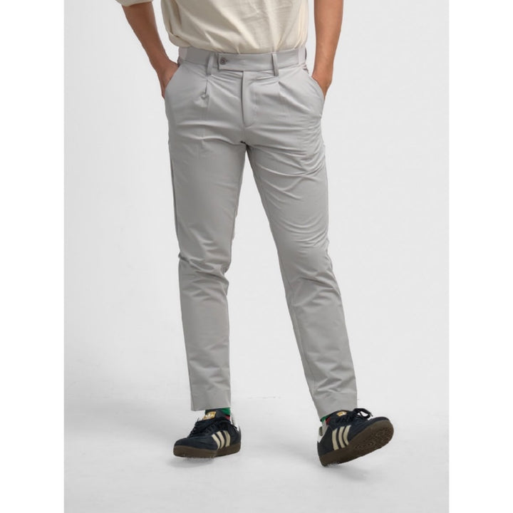 era-won กางเกงขายาว เอวยางยืด รุ่น GOLF FABRIC PANTS สี Light Grey 