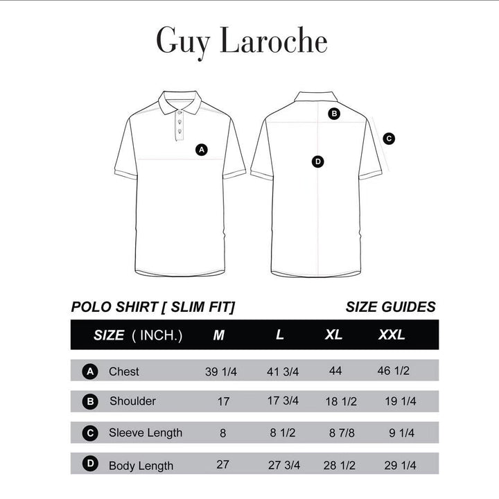 Guy Laroche เสื้อโปโลแขนสั้น เนื้อผ้า 100% Polyester ทรง Extra FIT (BKL7300S4BR - สีน้ำตาล) 