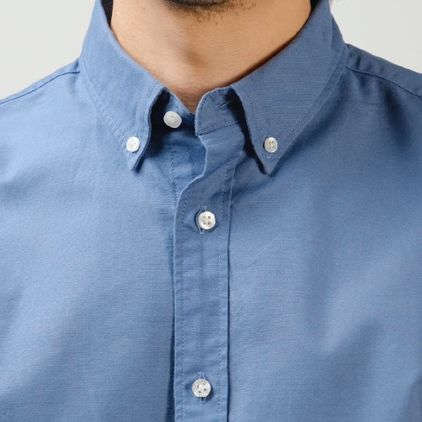 era-won เสื้อเชิ้ต รุ่น OXFORD SHORT-SLEEVED SHIRT สี Normal Blue ICCSHOPPING