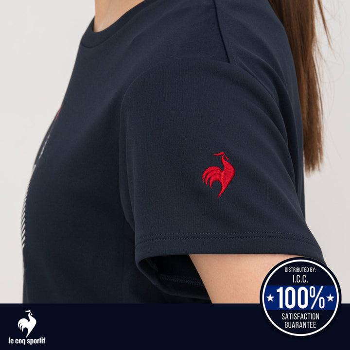 le coq sportif เสื้อเทรนนิ่ง [Cooling] กัน UV (UPF50+) ออกกำลังกาย ผู้หญิง สีกรม ICCSHOPPING
