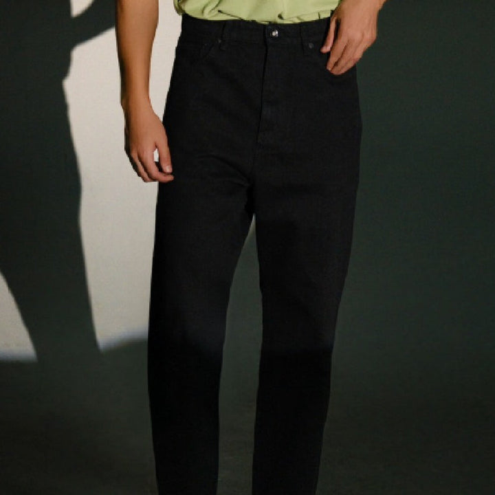 era-won กางเกงยีนส์ Baggy denim ERW collection สี ยีนส์ดำ - Black dog ICCSHOPPING