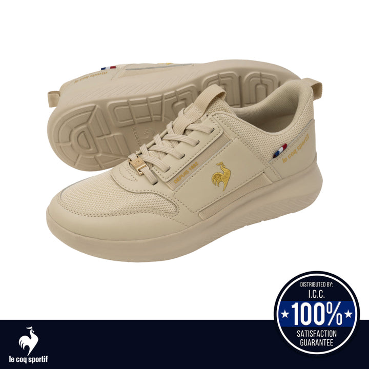 le coq sportif รองเท้าผู้หญิง รุ่น  LCS MARNE สีเบจ (รองเท้าผ้าใบ, แฟชั่น, ผูกเชือก, ผ้าใบผู้หญิง) ICCSHOPPING