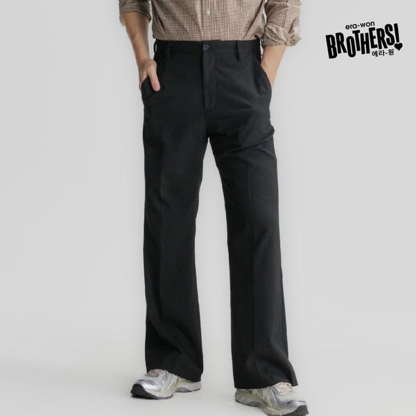 era-won กางเกงขายาว รุ่น Semi - Flare Monotone สี  Brothers Black ICCSHOPPING