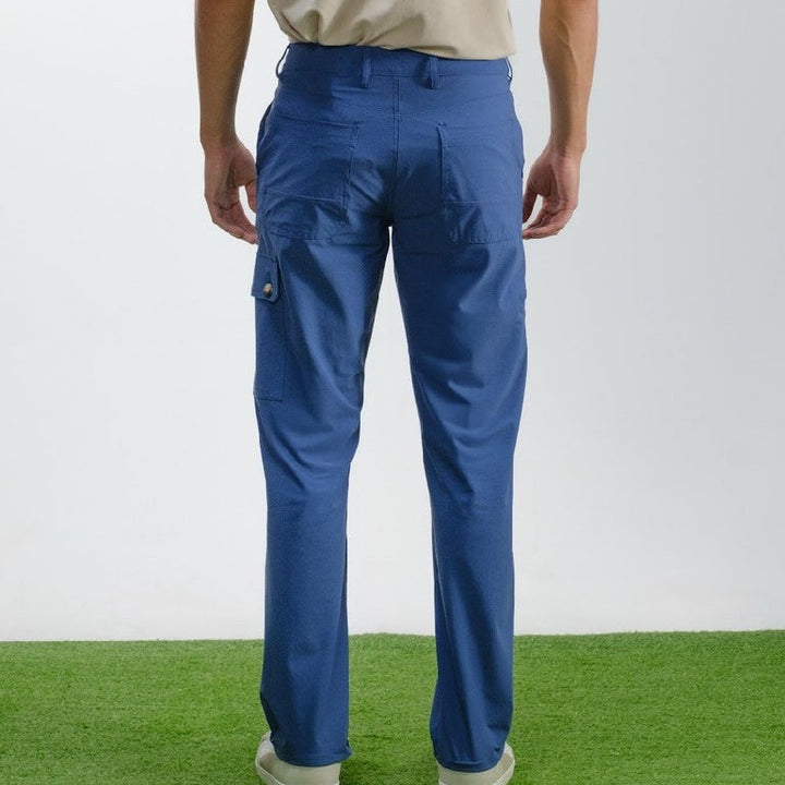 era-won Golf Fabric Cargo Pants มีกระเป๋าข้าง  ทรงกระบอกตรง สี Blue cargos ICCSHOPPING