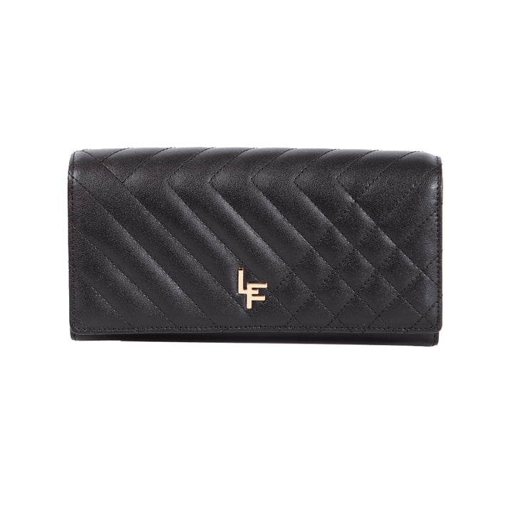 Louis Fontaine กระเป๋าสตางค์แบบยาว 2 พับ รุ่น DELLA - สีดำ 