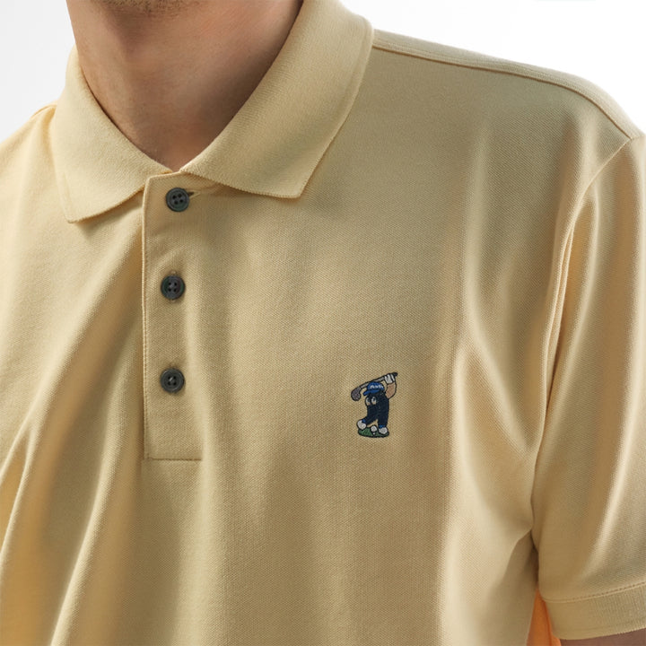 era-won เสื้อโปโลแขนสั้น ทรงสลิม Polo collection “ART TOY" สี Light Yellow 